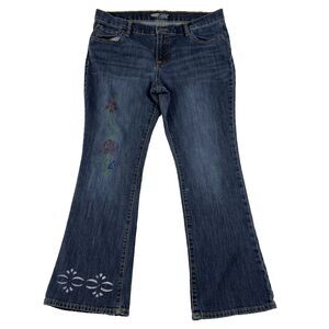 Old Navy "The Flirt" Bootcut Jeans Women's Size 12 Short (35x28½) Floral Print